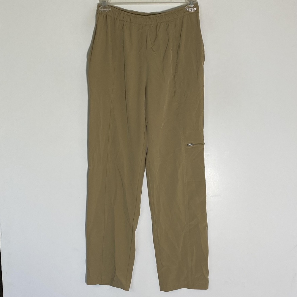 Westbound Pants Womens Small Beige Microfiber Cargo Pull On Travel Pockets